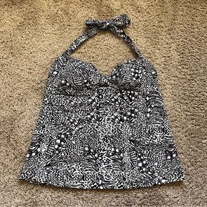 Mossimo brown animal print tankini halter top